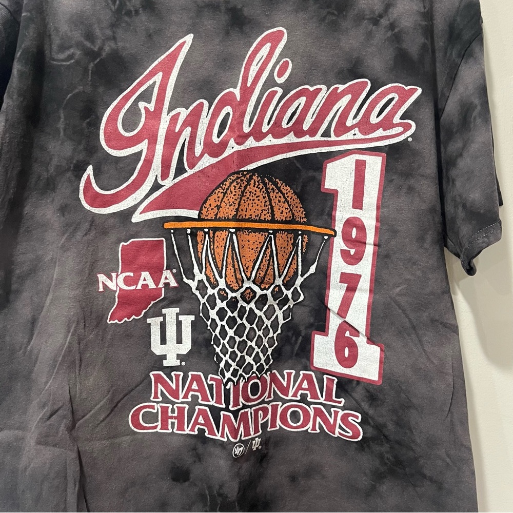 '47 Vintage Tubular Indiana Short Sleeve T-Shirt Size Large 1976 NCAA Champions - Picture 3 of 6